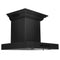 ZLINE KITCHEN AND BATH BSKENCRNBT36 ZLINE Wall Mount Range Hood in Black Stainless Steel with Built-in CrownSound(R) Bluetooth Speakers (BSKENCRN-BT) [Size: 36 Inch]
