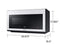 SAMSUNG ME21B706B12 2.1 cu. ft. BESPOKE Over-the-Range Microwave with Sensor Cooking in White Glass
