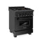 ZLINE KITCHEN AND BATH RGB24 ZLINE 24 in. 2.8 cu. ft. Range with Gas Stove and Gas Oven in Black Stainless Steel (RGB-24)