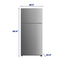 Element ERT18CSCS 18.0 cu. ft. Top Freezer Refrigerator - Stainless Steel