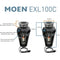 MOEN EXL100C EX Series 1 Horsepower Lighted Garbage Disposal