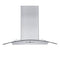 ZLINE 30 in. Wall Mount Range Hood in Stainless Steel & Glass with Crown Molding KZCRN30