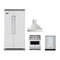 Viking 5 Series 4 Piece Kitchen Appliances Package with Side-by-Side Refrigerator, Gas Range and Dishwasher in Stainless Steel VCSB5423SS-VGR5304BSSLP-VDWU524WSSS-VCWH53048SS