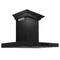 ZLINE KITCHEN AND BATH BSKENCRN30 ZLINE Convertible Vent Wall Mount Range Hood in Black Stainless Steel with Crown Molding (BSKENCRN)