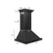 ZLINE KITCHEN AND BATH BSKBNCRN42 ZLINE Convertible Vent Wall Mount Range Hood in Black Stainless Steel with Crown Molding (BSKBNCRN)