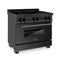 ZLINE KITCHEN AND BATH RAINDBS36 ZLINE Induction Range with a 4 Element Stove and Electric Oven in Black Stainless Steel (RAIND-BS-36)