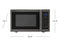SHARP SMC1452CH 1.4 cu. ft. 1100W Sharp Black Stainless Steel Countertop Microwave Oven