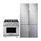 Dacor 2 Piece Kitchen Appliances Package with DRF427500AP 42" French Door Refrigerator, RAT42AMAASR Door Panels and HGPR36SNG 36" Gas Range in Stainless Steel