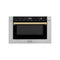 ZLINE MWDZ1HG ZLINE Autograph Edition 24" 1.2 cu. ft. Built-in Microwave Drawer with a Traditional Handle in Stainless Steel and Gold Accents (MWDZ-1-H-G)