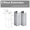 ZLINE 236 in. Chimney Extensions for 10 ft. to 12 ft. Ceilings 2PCEXTKBKL2KL3304