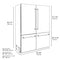 ZLINE KITCHEN AND BATH RBIV30460 ZLINE 60 in. 32.2 cu. ft. Built-In 4-Door French Door Refrigerator with Internal Water and Ice Dispenser in Stainless Steel (RBIV-304-60)