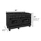 ZLINE KITCHEN AND BATH RAB60 ZLINE 60 in. 7.4 cu. ft. Dual Fuel Range with Gas Stove and Electric Oven in Black Stainless Steel with Brass Burners (RAB-60)