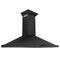 ZLINE KITCHEN AND BATH BSKBNCRN36 ZLINE Convertible Vent Wall Mount Range Hood in Black Stainless Steel with Crown Molding (BSKBNCRN)